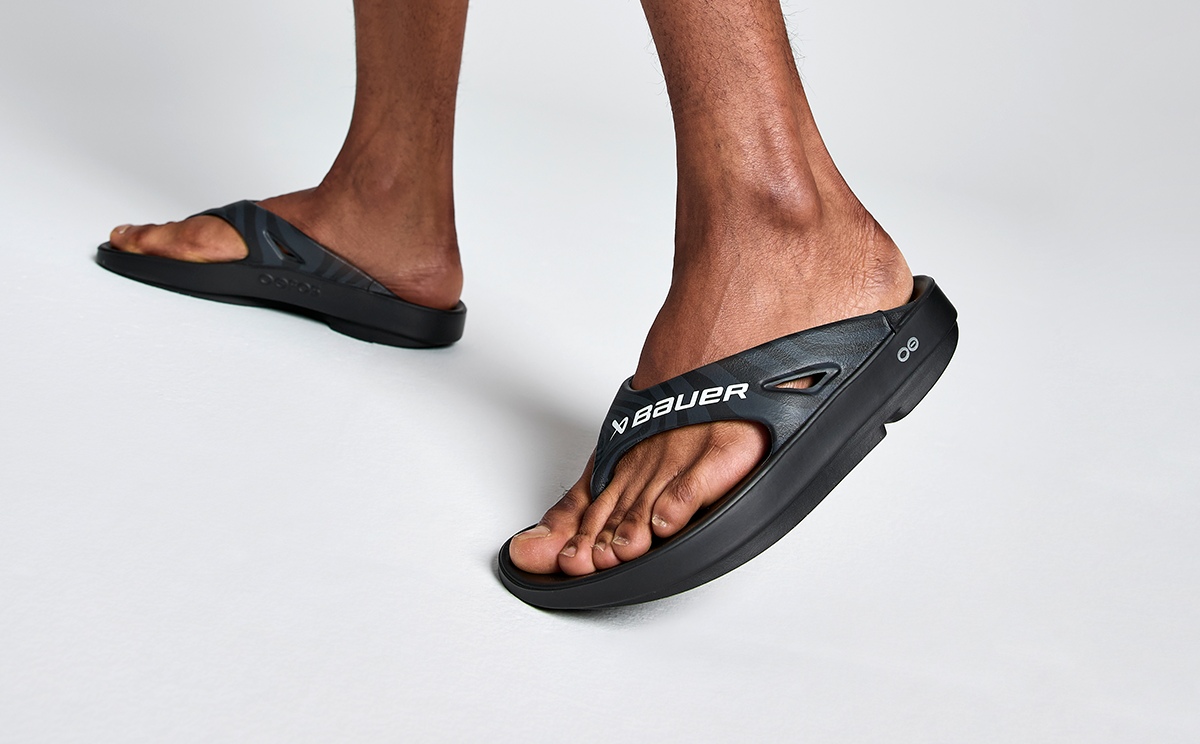 BAUER/OOFOS Men's OOriginal Sport Sandal – Black Asphalt